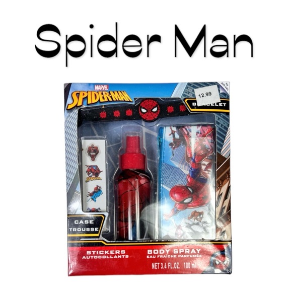 NIB Spiderman Gift Set For Kids - Body Spray, Case & Stickers - Picture 1 of 8